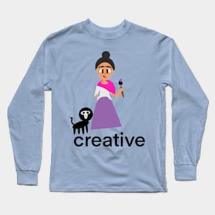 Frida Kahlo is Creative Long Sleeve T-Shirt